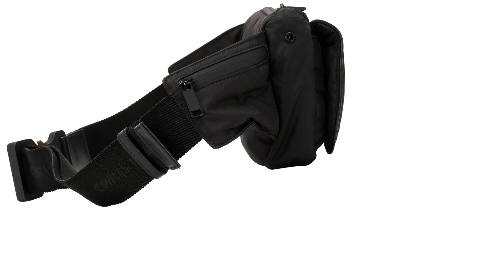 Saddle Belt Bag, &pound;950, Handbags, Black, Nylon, Side view